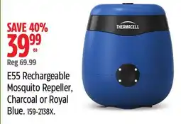Canadian Tire E55 Rechargeable Mosquito Repeller, Charcoal or Royal Blue offer
