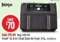 Canadian Tire Ninja Foodi XL 6-in-1 Dual Zone Air Fryer offer
