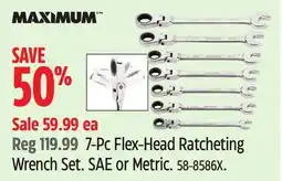 Canadian Tire 7-Pc Flex-Head Ratcheting Wrench Set offer