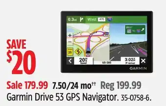 Canadian Tire Garmin Drive 53 GPS Navigator offer