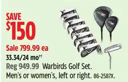 Canadian Tire Callaway Warbirds Golf Set offer