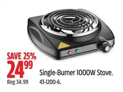 Canadian Tire Single-Burner 1000W Stove offer