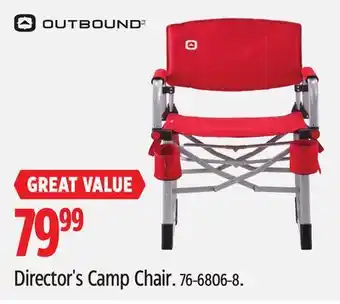 Canadian Tire OUTBOUND Director's Camp Chair offer