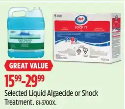 Canadian Tire Aquarius Selected Liquid Algaecide or Shock Treatment offer