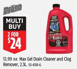 Canadian Tire Max Gel Drain Cleaner and Clog Remover offer