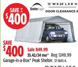 Canadian Tire Garage-in-a-Box Peak Shelter offer