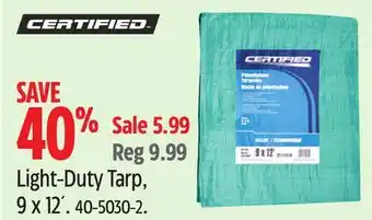 Canadian Tire CERTIFIED Light-Duty Tarp, 9 x 12' offer