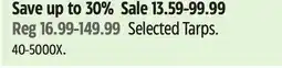 Canadian Tire Certified Selected Tarps offer