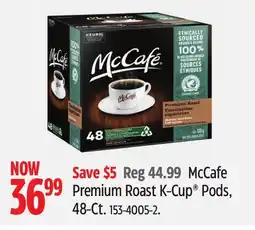 Canadian Tire McCafe Premium Roast K-Cup Pods, 48-Ct offer