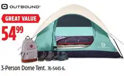 Canadian Tire OUTBOUND 3-Person Dome Tent offer