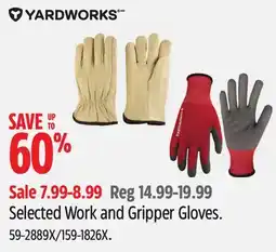 Canadian Tire Selected Work and Gripper Gloves offer