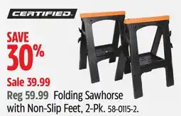 Canadian Tire Folding Sawhorse with Non-Slip Feet offer