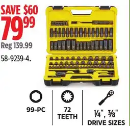 Canadian Tire STANLEY Black Chrome Socket Sets offer