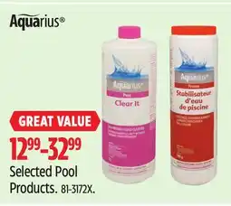 Canadian Tire Aquarius Selected Pool Products offer