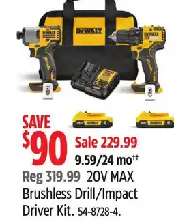 Canadian Tire 20V MAX Brushless Drill/Impact Driver Kit offer