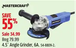 Canadian Tire Mastercraft 4.5 Angle Grinder, 6A offer