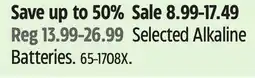 Canadian Tire Selected Alkaline Batteries offer