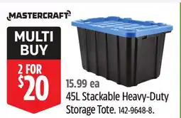 Canadian Tire 45L Stackable Heavy-Duty Storage Tote offer