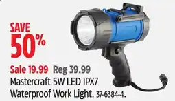 Canadian Tire Mastercraft 5W LED IPX7 Waterproof Work Light offer