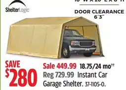 Canadian Tire Shelter Logic Instant Car Garage Shelter offer