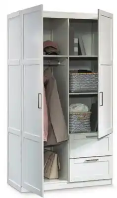 Canadian Tire 2-Door, 2-Drawer Wardrobe. White offer