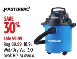 Canadian Tire MASTERVAC Wet/Dry Vac offer