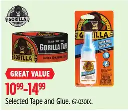 Canadian Tire Gorilla Selected Tape and Glue offer