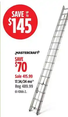 Canadian Tire MASTERCRAFT ladder offer