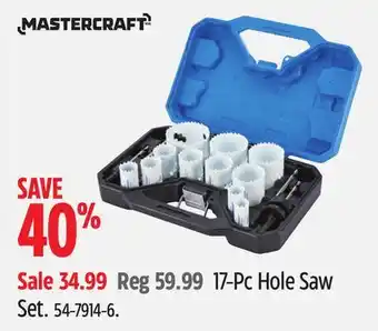 Canadian Tire MASTERCRAFT 17-Pc Hole Saw Set offer