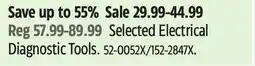 Canadian Tire Selected Electrical Diagnostic Tools offer