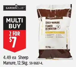 Canadian Tire GARDEN CLUB Sheep Manure offer