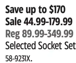 Canadian Tire Stanley Selected Socket Sets offer