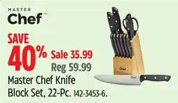 Canadian Tire Master Chef Knife Block Set offer