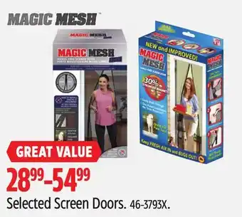 Canadian Tire Selected Screen Doors offer