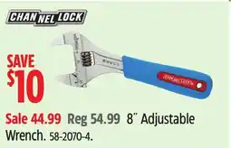 Canadian Tire CHANNELLOCK 8 Adjustable Wrench offer