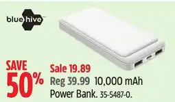 Canadian Tire Blue Hive 10,000 mAh Power Bank offer