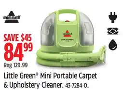 Canadian Tire BISSELL Little Green Mini Portable Carpet & Upholstery Cleaner offer