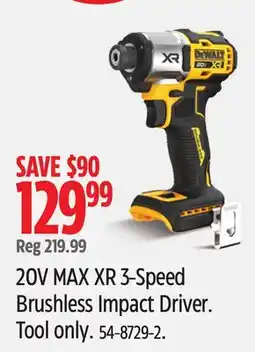 Canadian Tire 20V MAX XR 3-Speed Brushless Impact Driver offer