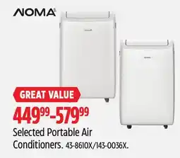 Canadian Tire Selected Portable Air Conditioners offer