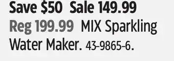 Canadian Tire SodaStream MIX Sparkling Water Maker offer