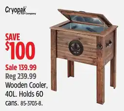 Canadian Tire Cryopak Wooden Cooler offer