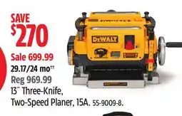 Canadian Tire 13˝ Three-Knife, Two-Speed Planer, 15A offer