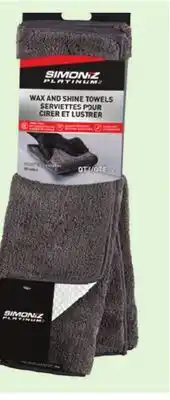 Canadian Tire Wax and Shine Towels, 2-Pack offer