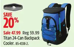 Canadian Tire Arctic Zone Titan 24-Can Backpack Cooler offer