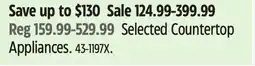 Canadian Tire Selected Countertop Appliances offer