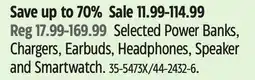 Canadian Tire Selected Power Banks, Chargers, Earbuds, Headphones, Speaker and Smartwatch offer