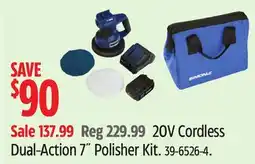 Canadian Tire 20V Cordless Dual-Action 7˝ Polisher Kit offer