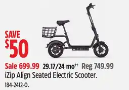 Canadian Tire iZip Align Seated Electric Scooter offer