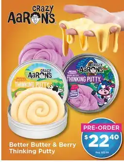 Showcase Crazy Aaron's Better Butter & Berry Thinking Putty offer