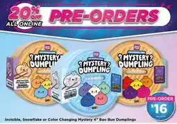 Showcase Invisible, Snowflake or Color Changing Mystery 4 Bao Bun Dumplings offer